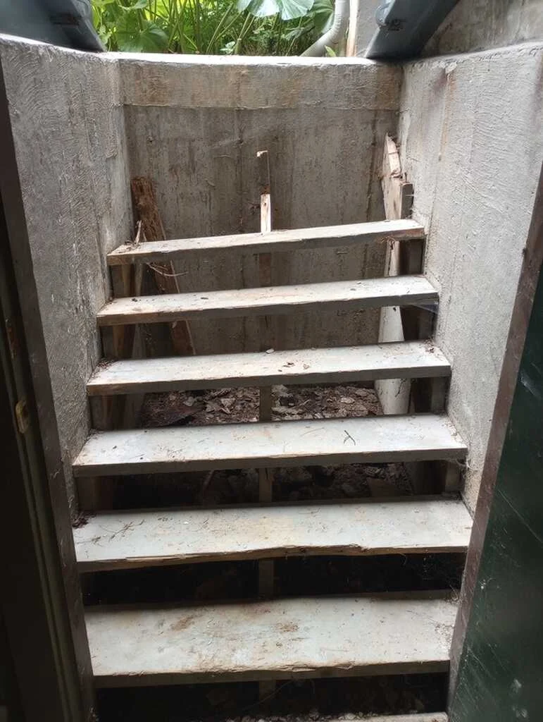 Stair framing in progress