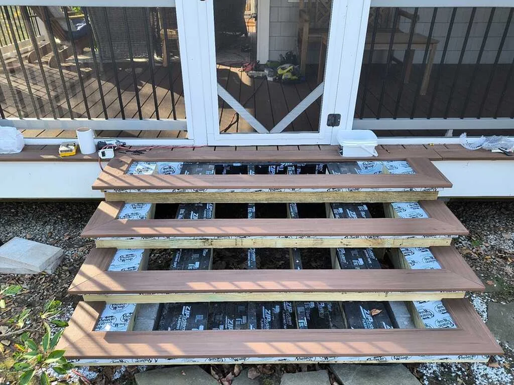 Front steps in progress