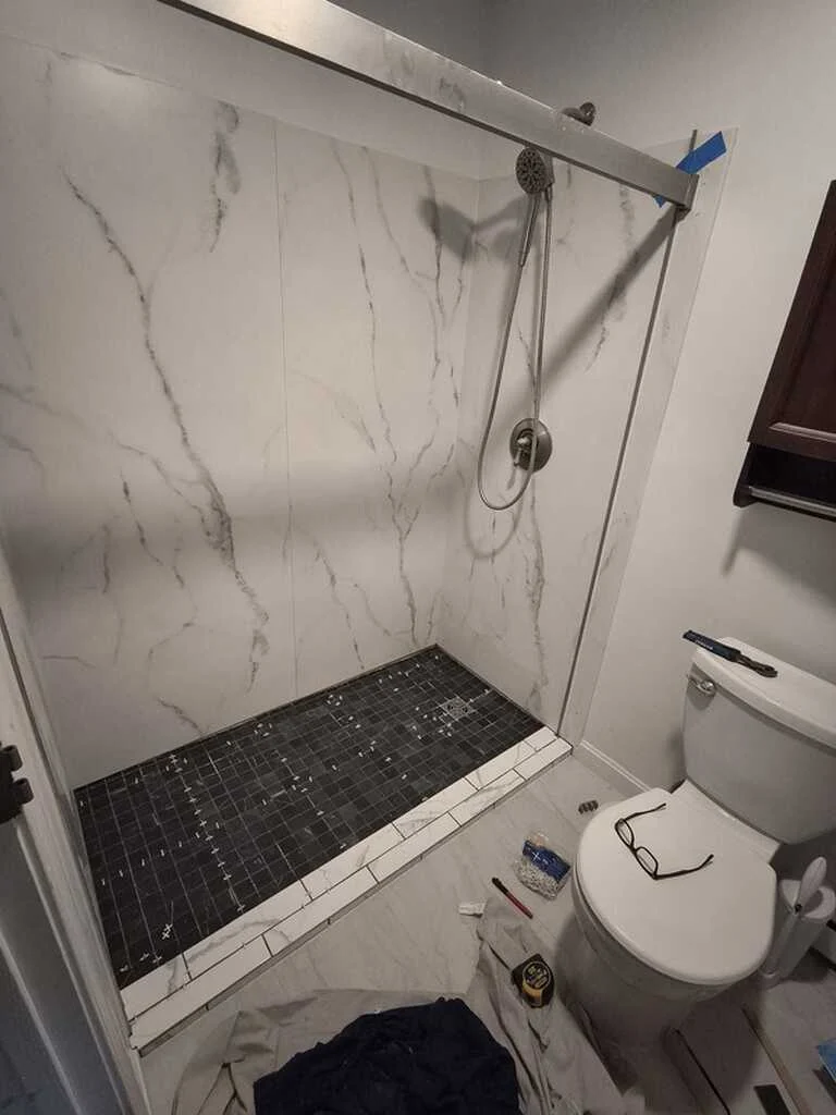 Shower tile detail